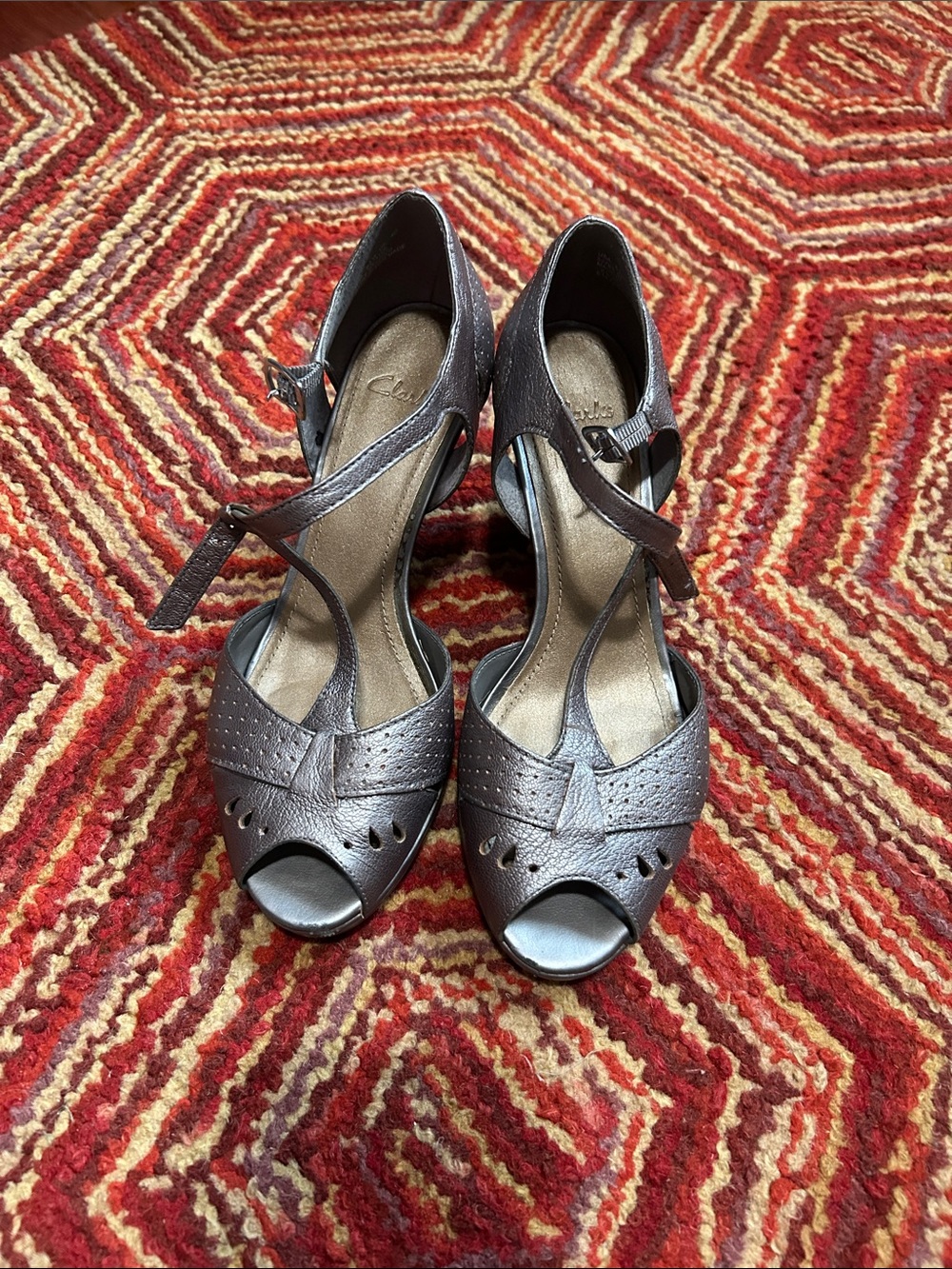 Vintage Clarks wedge sandal size 6.5